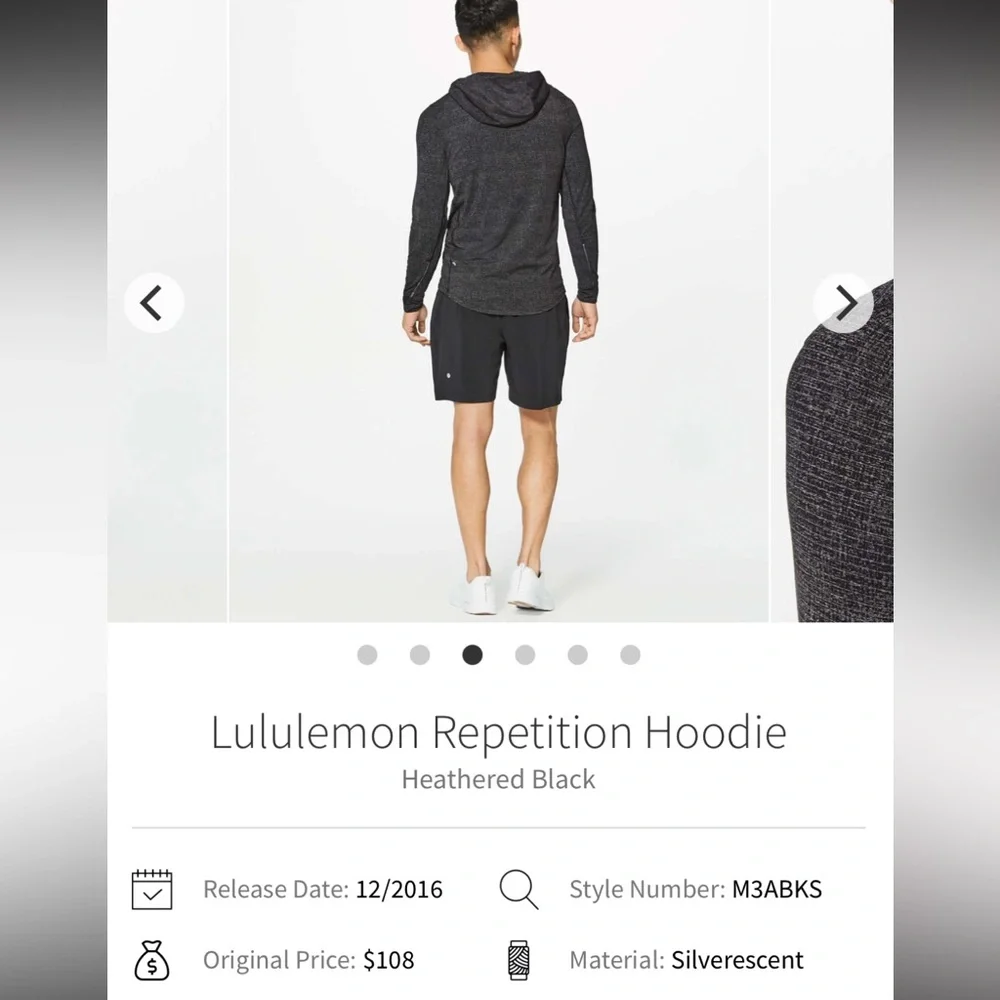 Lululemon Heathered Black Hoodie - Picture 2 of 4